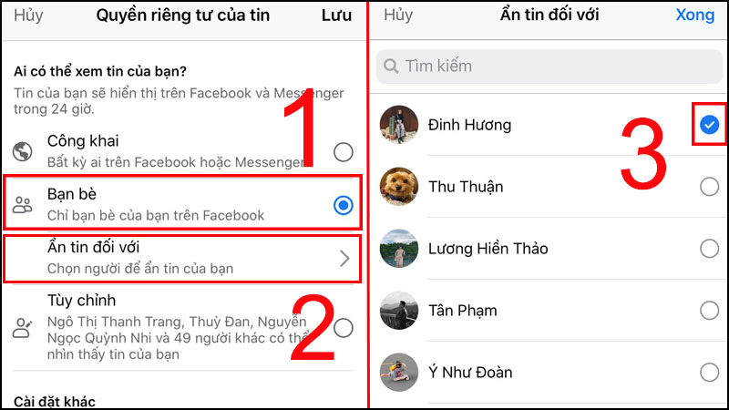 Cách ẩn story Facebook không cho người khác thấy