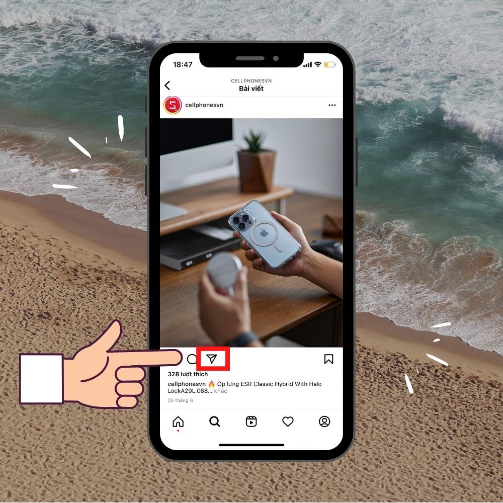 Cách sao chép link Ig bài viết