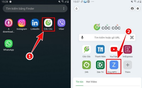 Cách tải nhạc từ Zing MP3 bằng Cốc Cốc