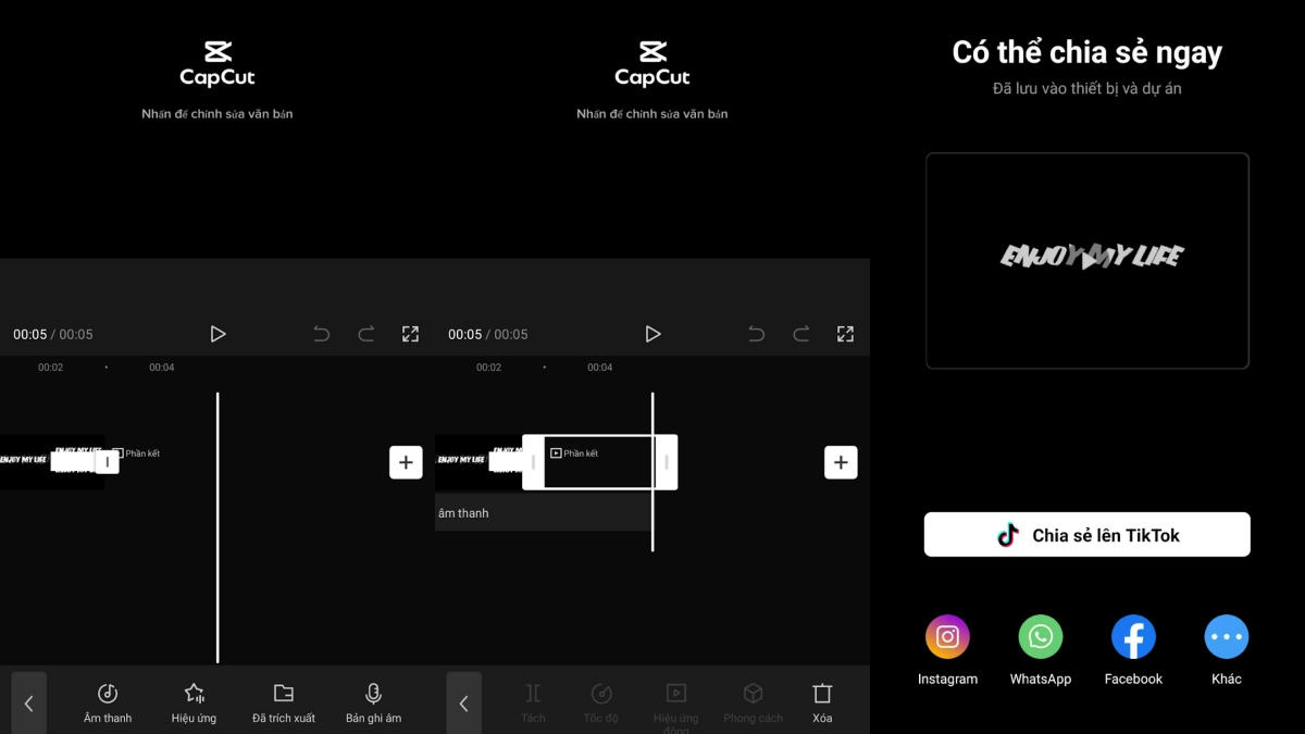 Cách tải video CapCut không logo trực tiếp từ ứng dụng