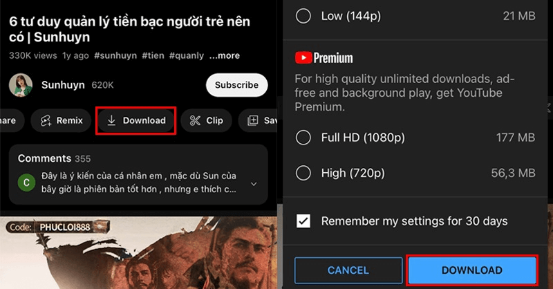 Sử dụng phần mềm tải video YouTube 1080p