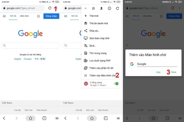 Cách tạo shortcut Chrome trên điện thoại