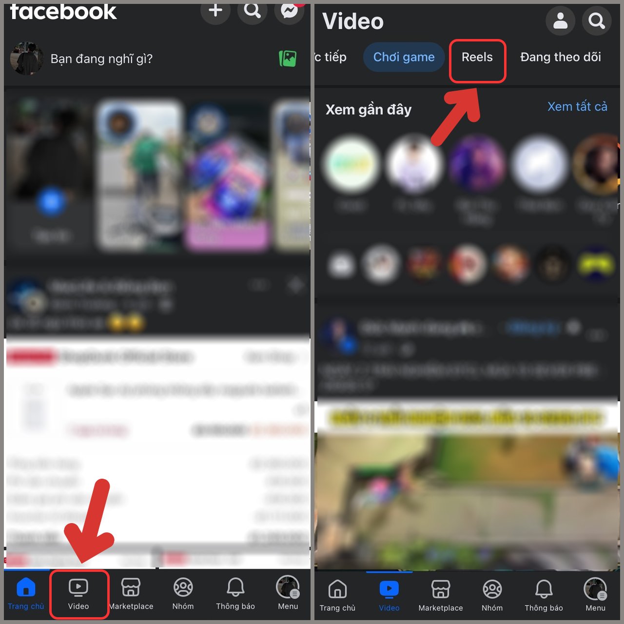 Cách tắt Reels trên Facebook bằng điện thoại
