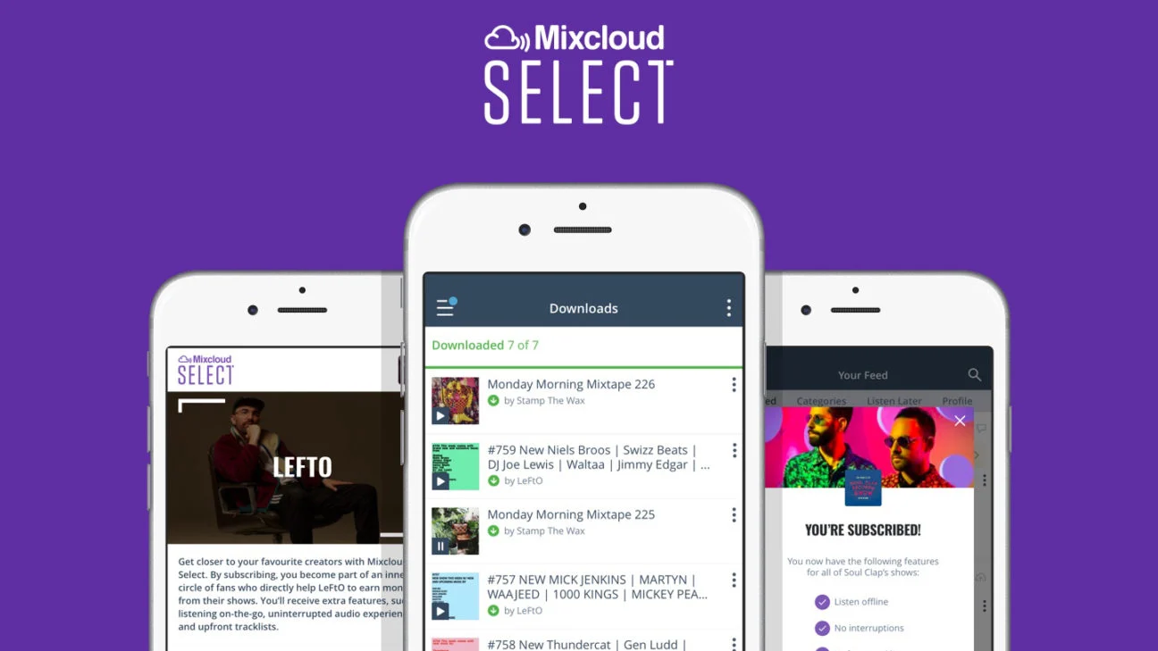 Sử dụng Mixcloud Select